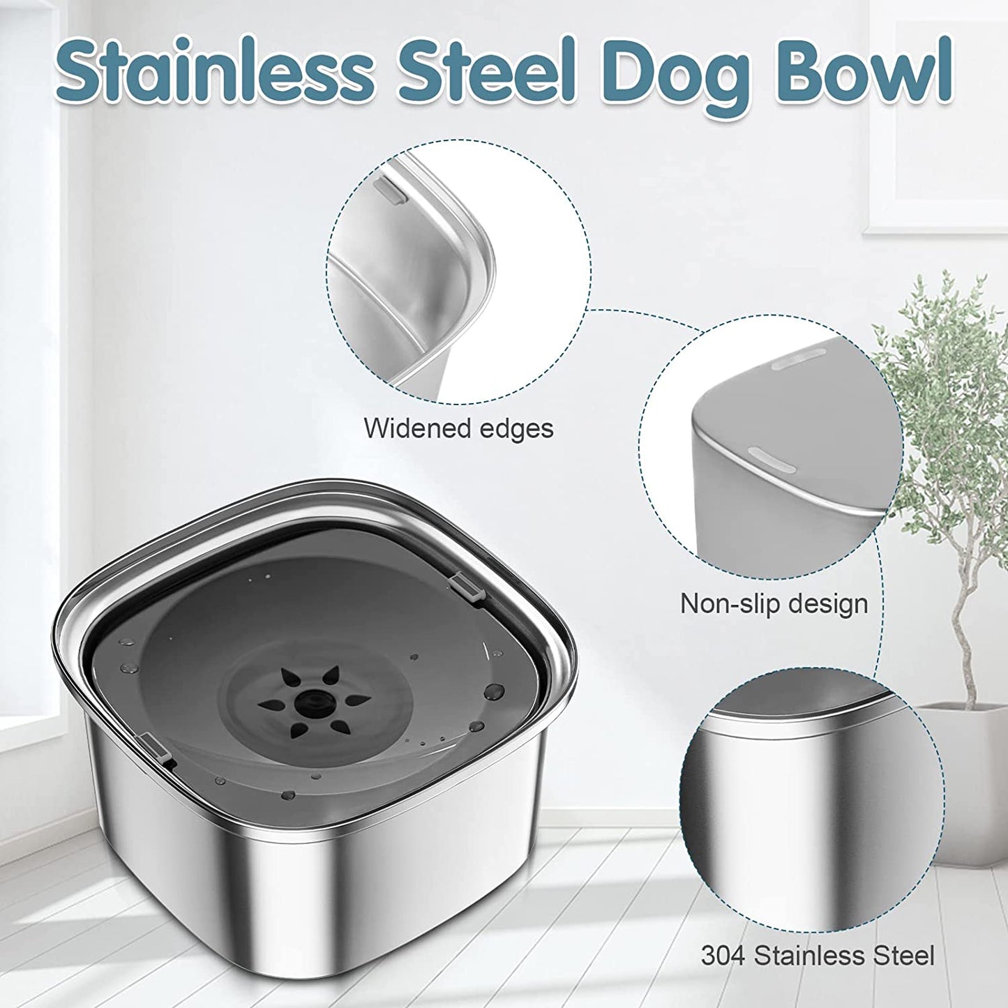 RYNX | Spill-Proof Water Bowl For Large Dogs