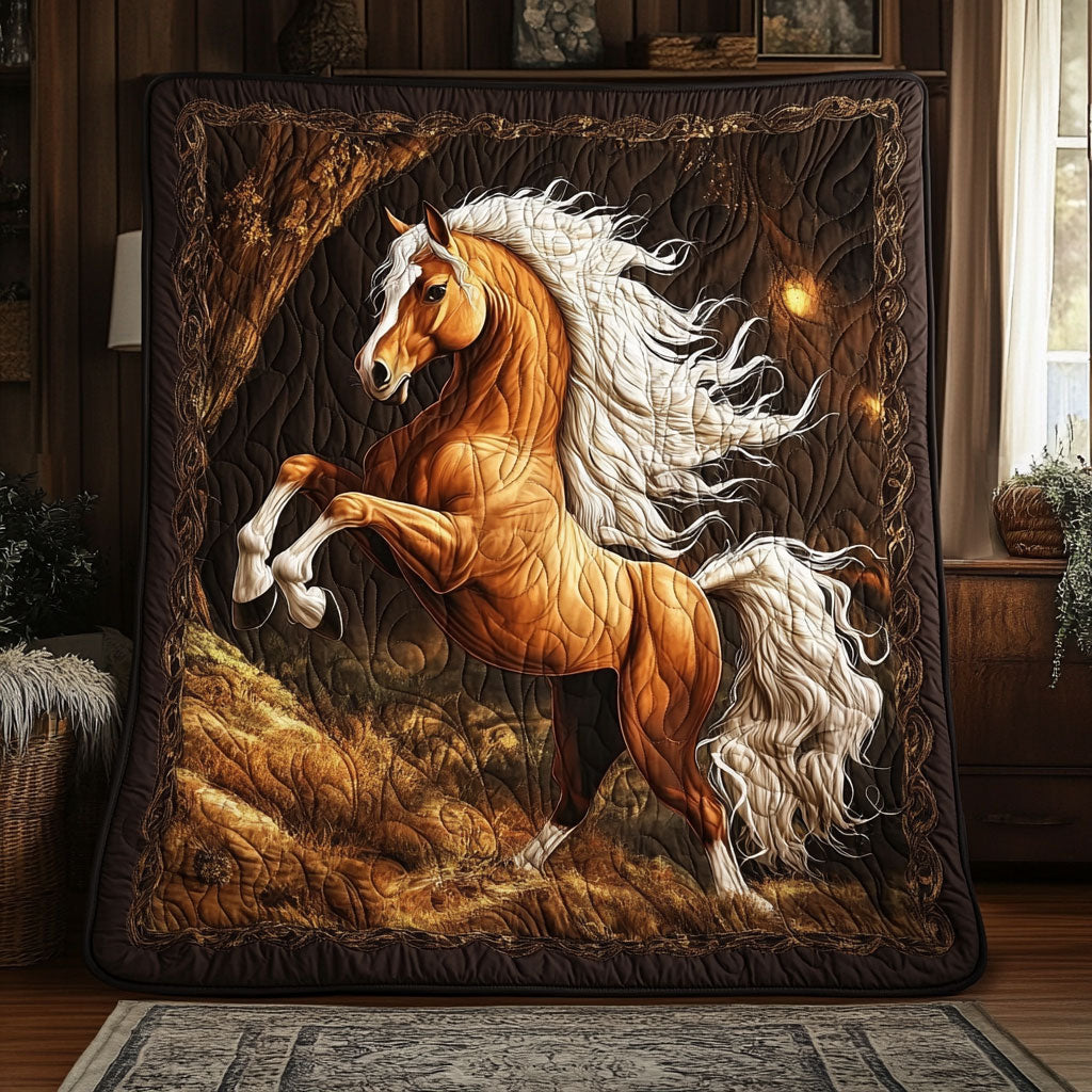 Rynx | Horse Orange Quilted Blanket