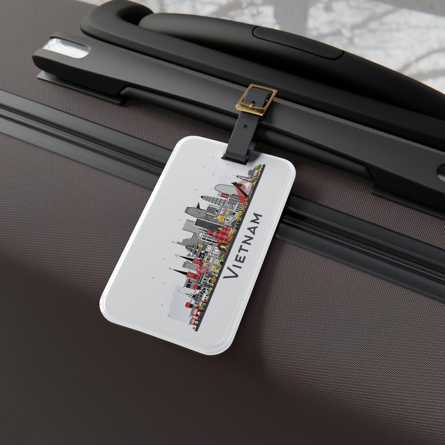 Rynx | Personalized Explorer Acrylic and Leather Luggage Tag