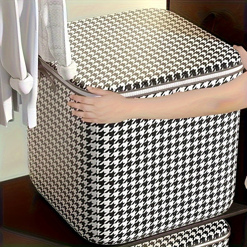 Rynx | Foldable Houndstooth Storage Bins with Handles