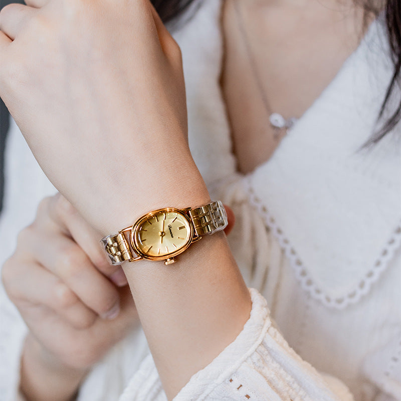 Rynx | Oval Mid-ancient Steel Watch Women