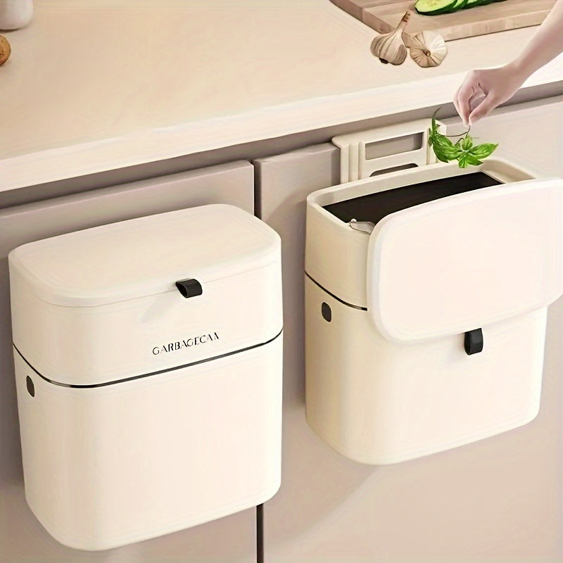 Rynx | Slimline Wall Mounted Trash Can – High-Capacity, Aesthetic Design with Lid, Space-Saving Garbage Can for Living Room, Toilet & Kitchen