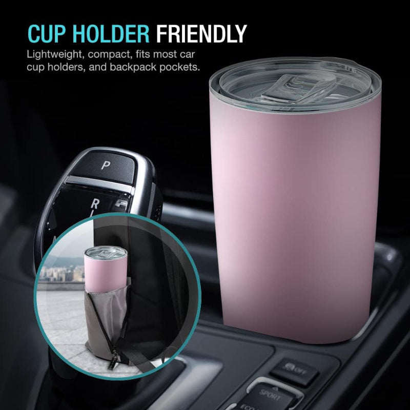 Rynx | 20oz Stainless Steel Container, Vacuum Insulated with Lid and Straw for Hot and Cold Drinks