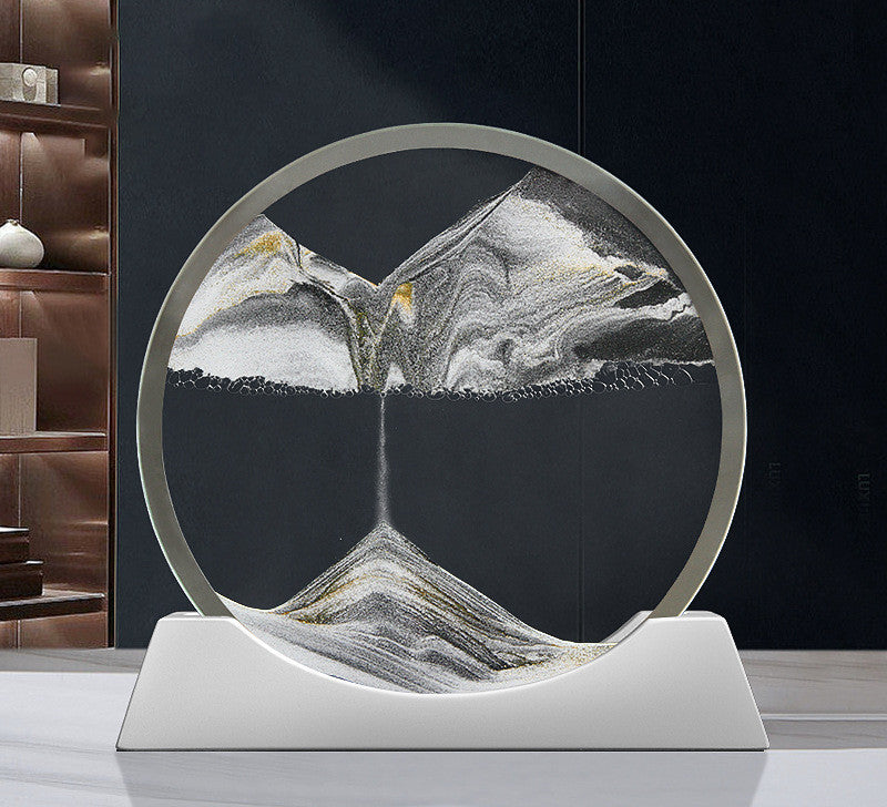 Rynx | Creative New Quicksand Painting Small Night Lamp Living Room Bedroom Abstract Rotary Desktop Decoration