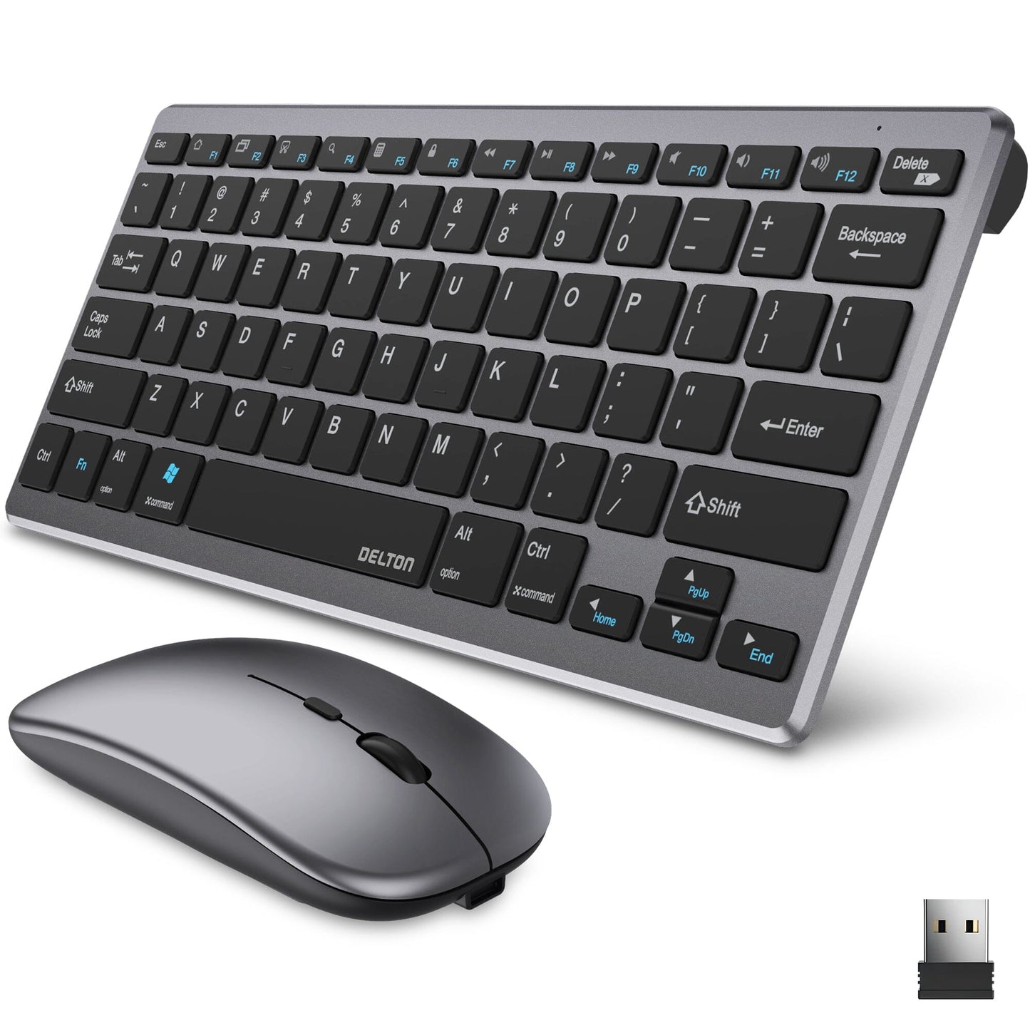 Rynx | Delton N35 Wireless Keyboard and Mouse, Bluetooth Keyboard Mouse Combo Automatic Pairing USB Dongle