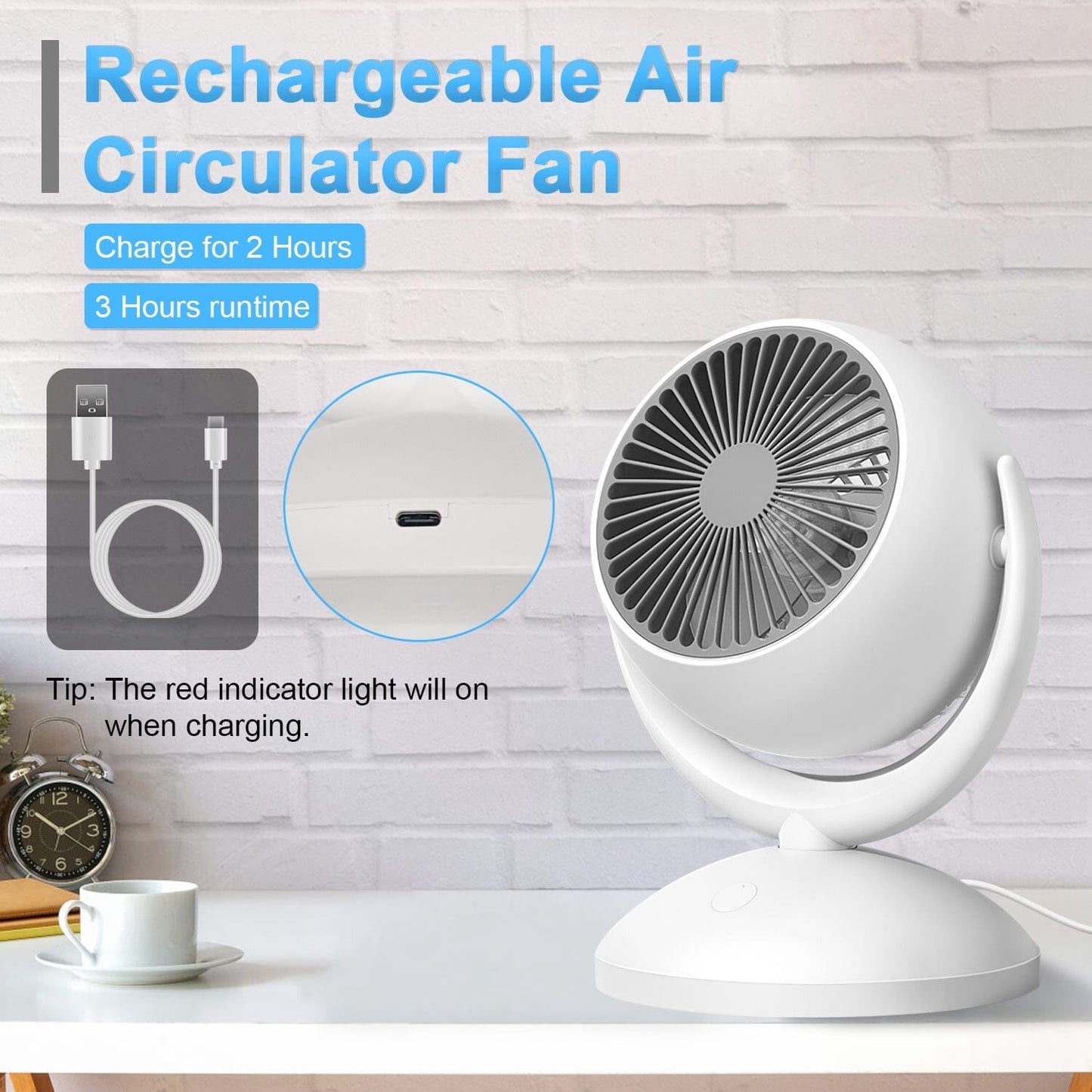 Rynx | Desktop Air Circulator Fan 4 Speed Adjustment