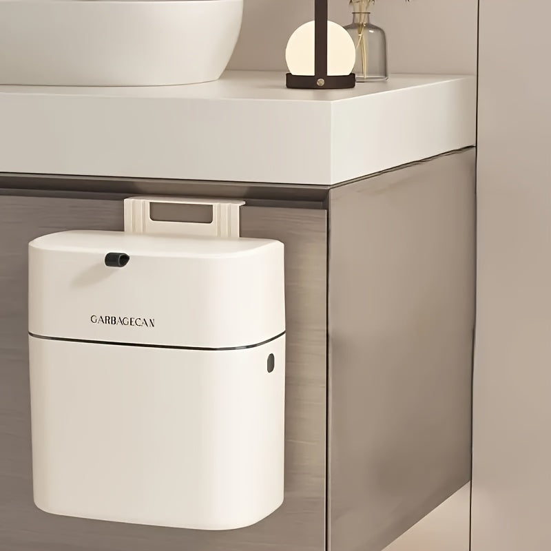 Rynx | Slimline Wall Mounted Trash Can – High-Capacity, Aesthetic Design with Lid, Space-Saving Garbage Can for Living Room, Toilet & Kitchen