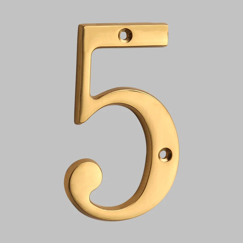 Rynx | Traditional house numbers made of solid brass 5