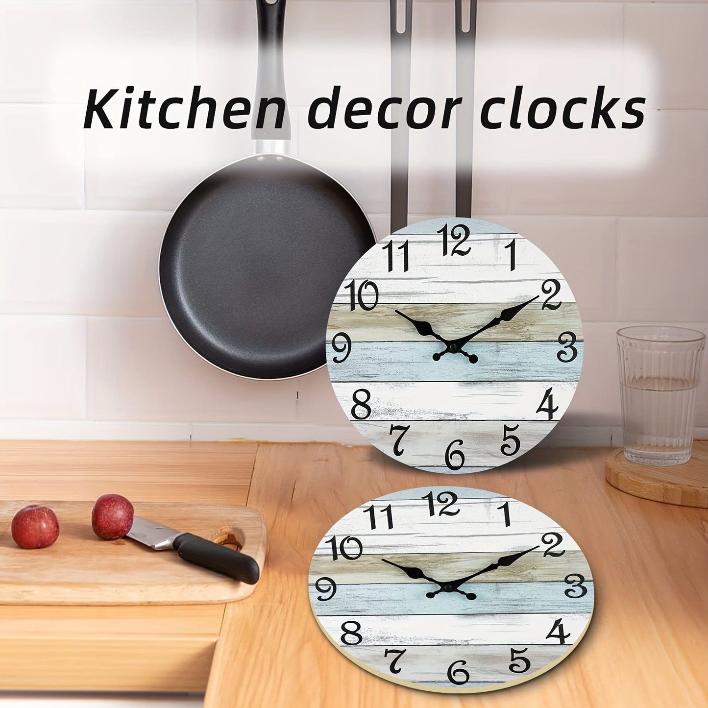 Rynx | Nautical Wall Clock - Silent Round Clock, Blue Theme for Outdoor and Indoor