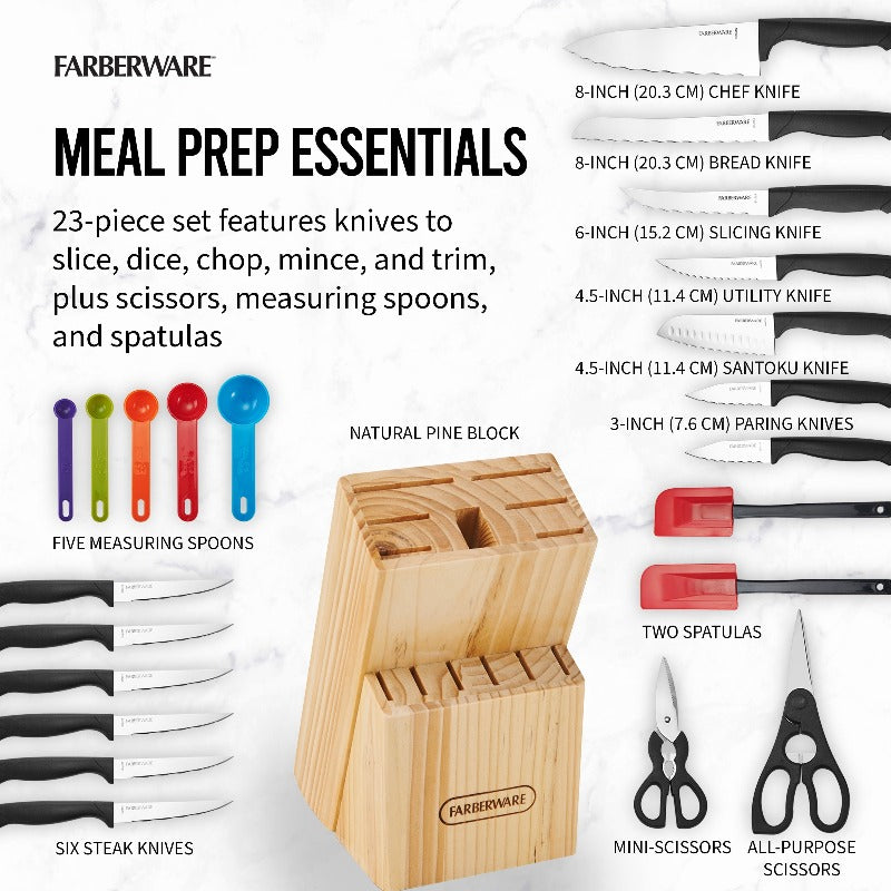Rynx | 23-piece set in stainless steel cutlery and utensils - Never needs sharpening Dishwasher safe