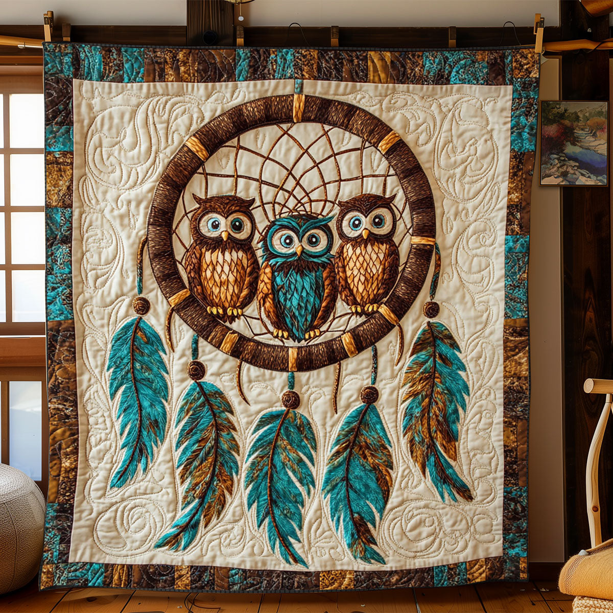 Rynx | Native Dreamcatcher Owl Quilt