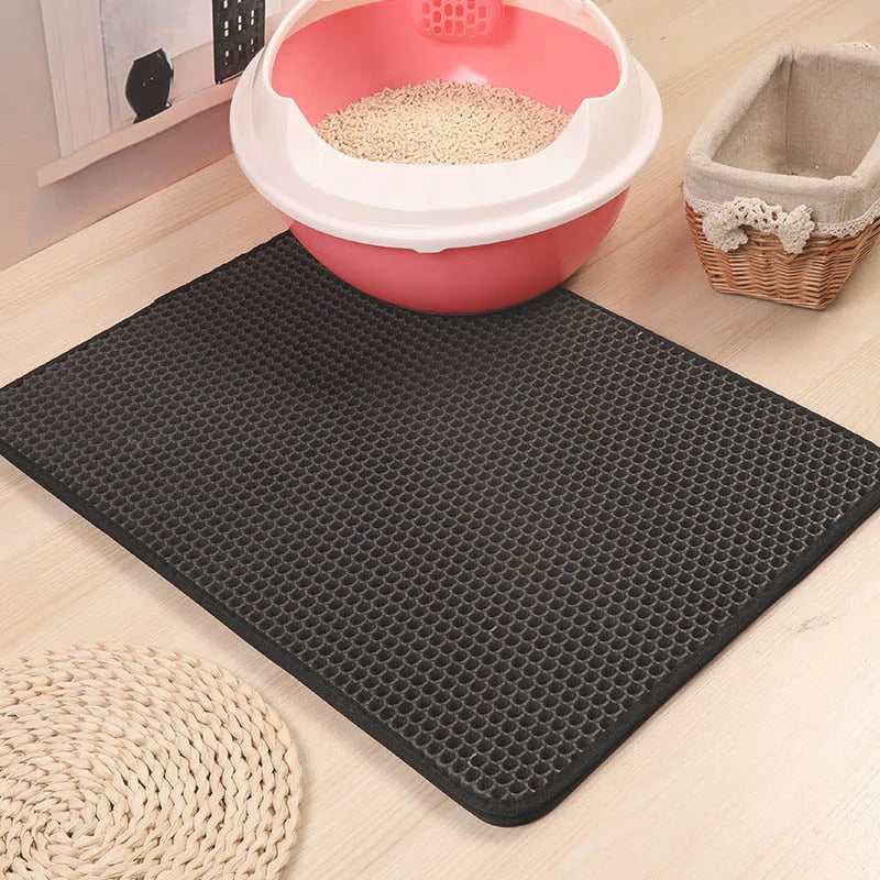 Rynx | Foldable Waterproof Cat Litter Mat – Double Layer EVA Litter Trap