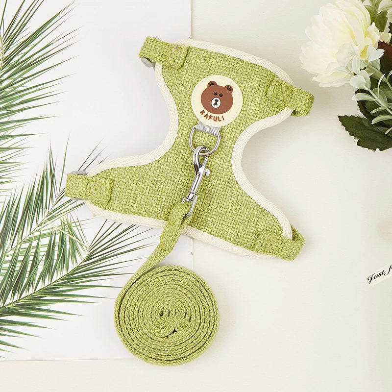 Rynx | Outdoor Rabbit & Guinea Pig Harness and Leash Set - Linen Pet Vest for Small Animals