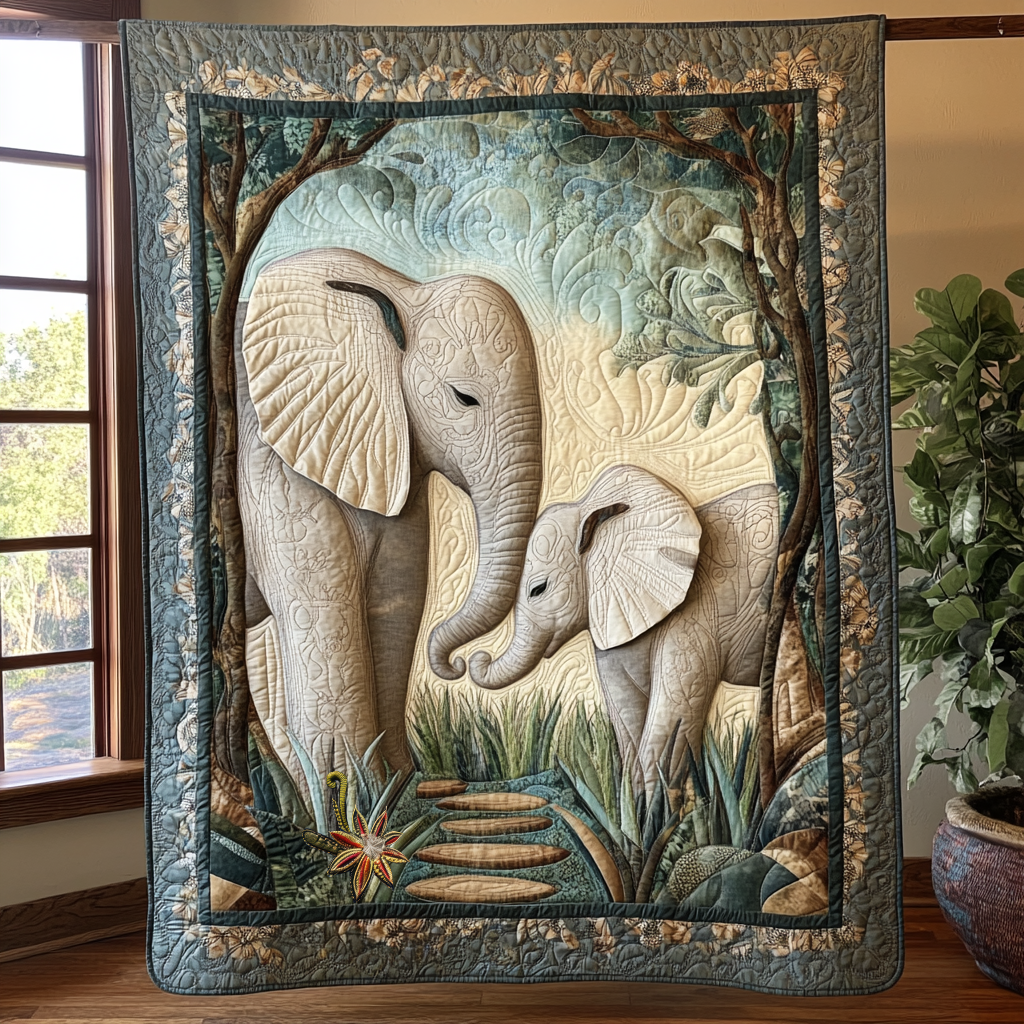Rynx | Elephant Family Quilt