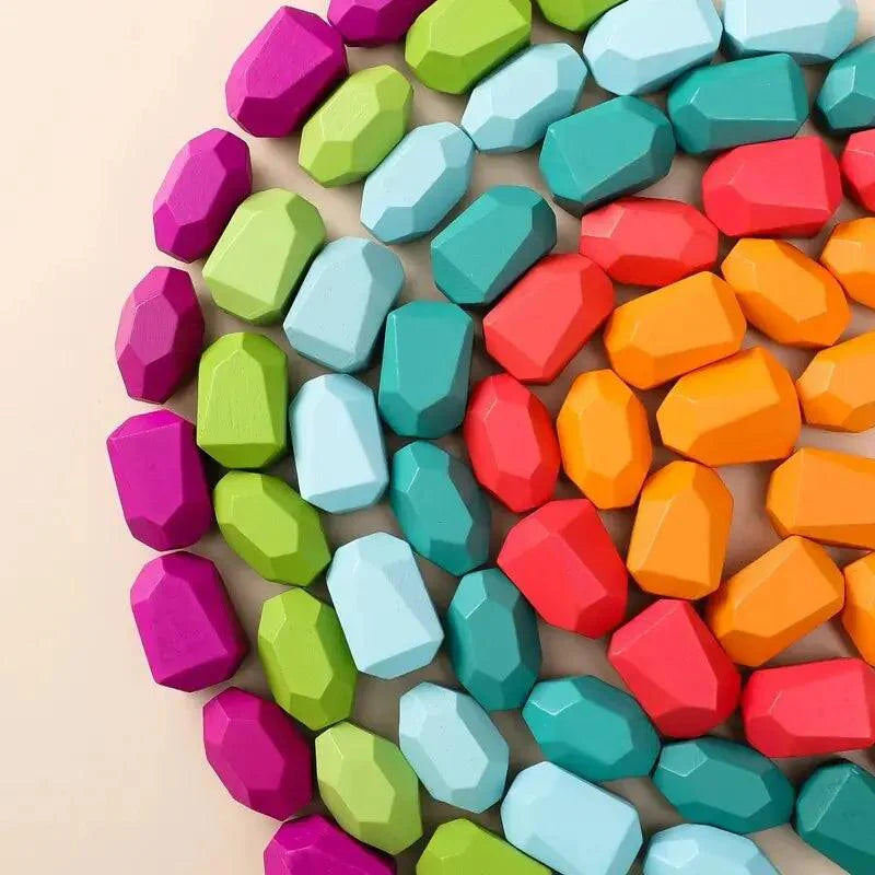 Rynx | Colorful Wooden Building Blocks Set for Creative Learning and Logical Development