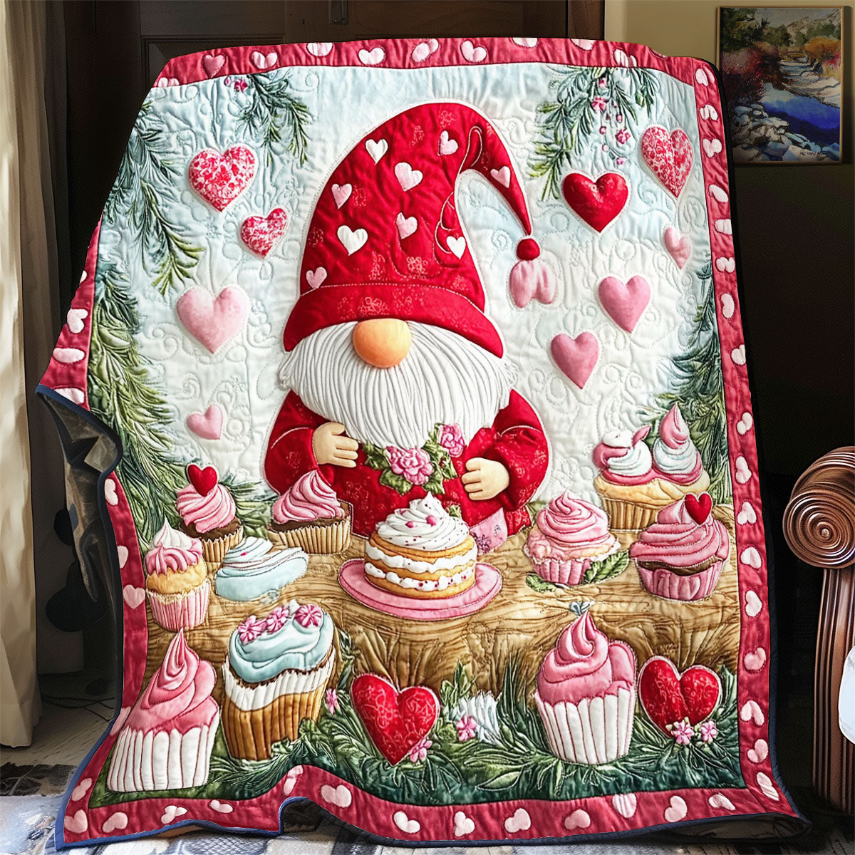 Rynx | Valentine's Day Cupcake Gnome Quilt