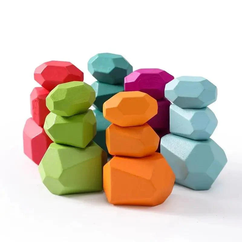 Rynx | Colorful Wooden Building Blocks Set for Creative Learning and Logical Development