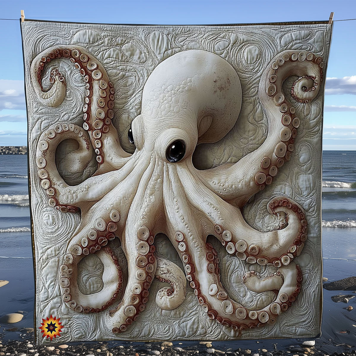 Rynx | White-Octopus-Quilt