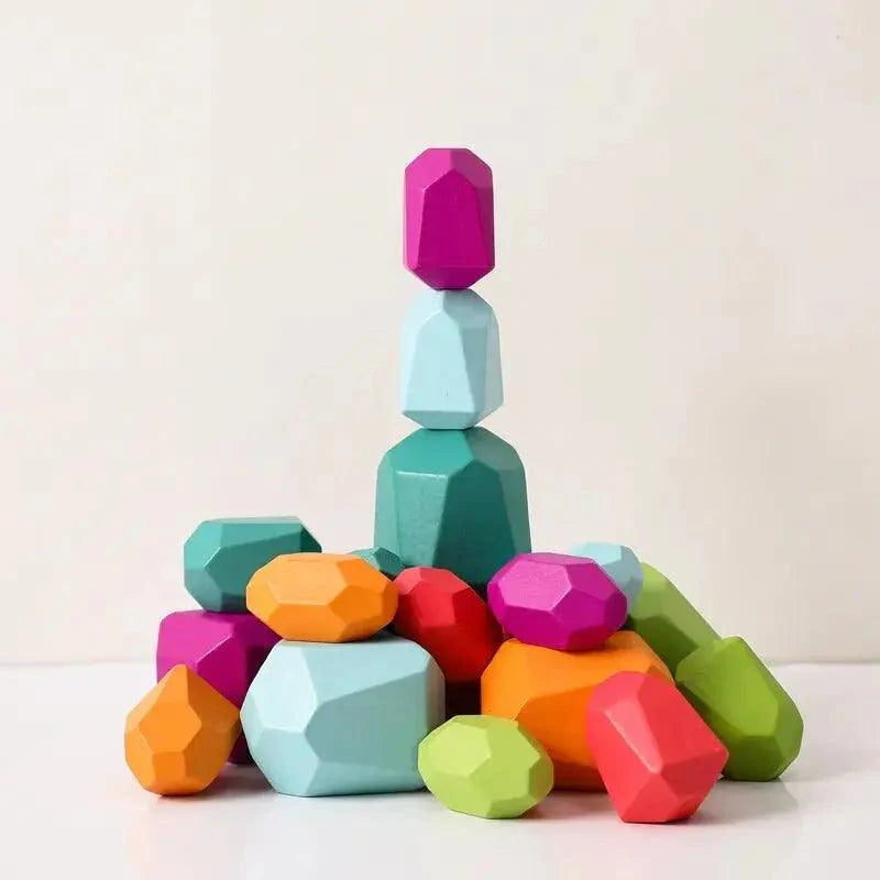 Rynx | Colorful Wooden Building Blocks Set for Creative Learning and Logical Development