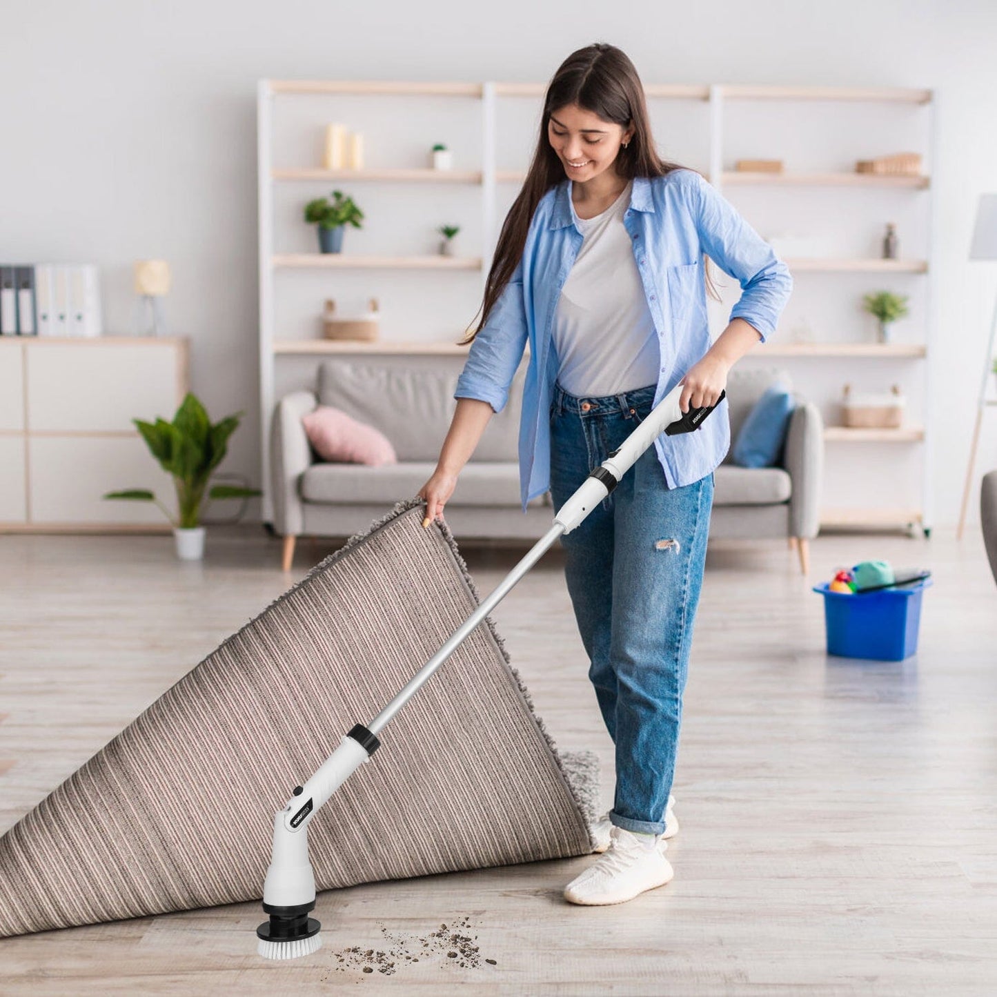 Rynx | Electric wireless rotating scrub brush with 4 interchangeable heads