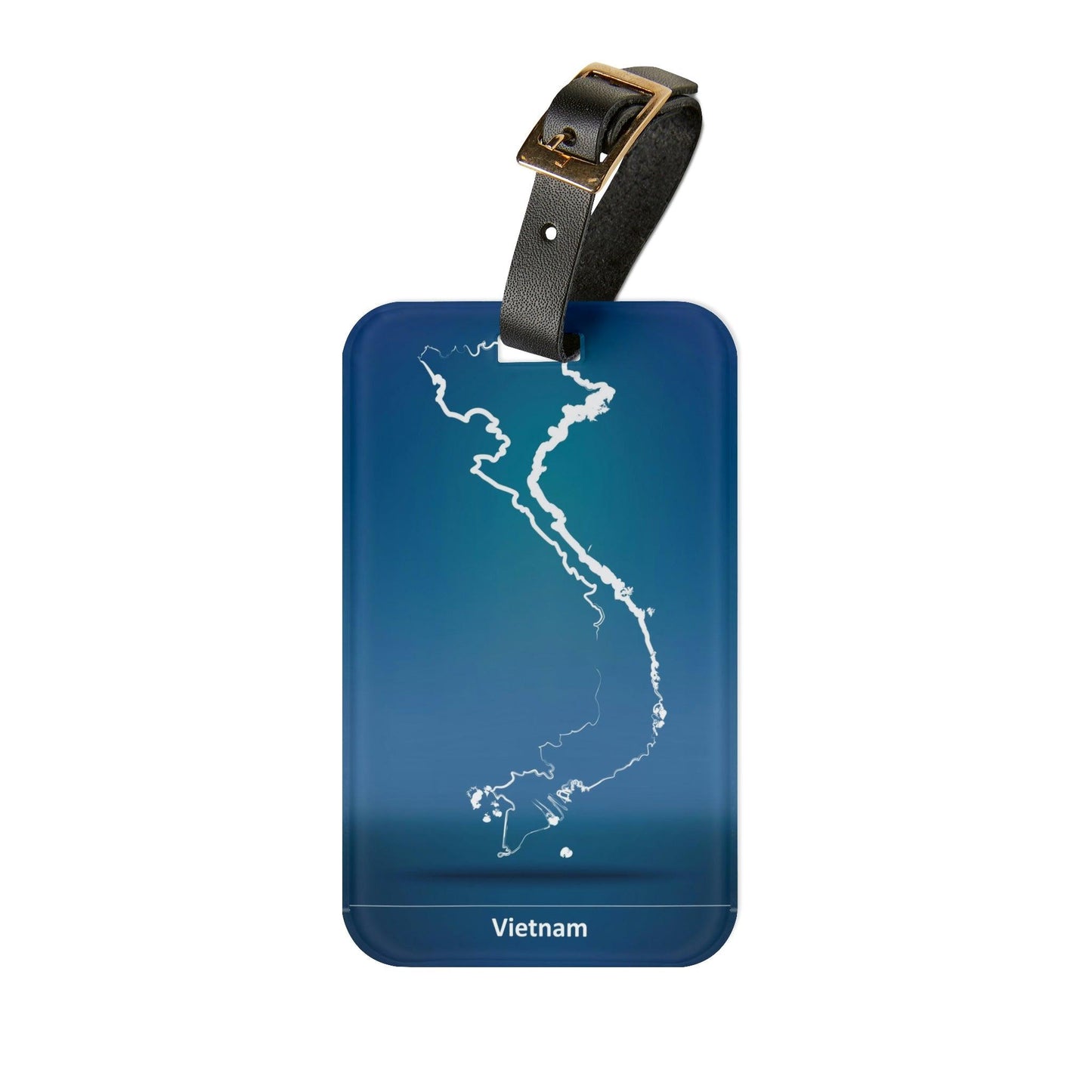 Rynx | Stylish Acrylic Luggage Tag Set with Custom Leather Strap for Travel Enthusiasts