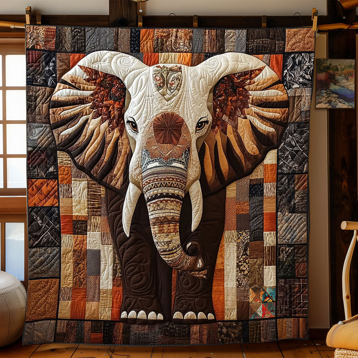 Rynx | Majestic Elephant Mosaic Quilt