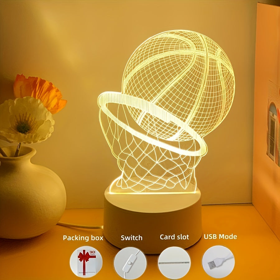 Rynx | Illusion Lamp - 3D Basketball USB Table Lamp with LED Decorative Lighting