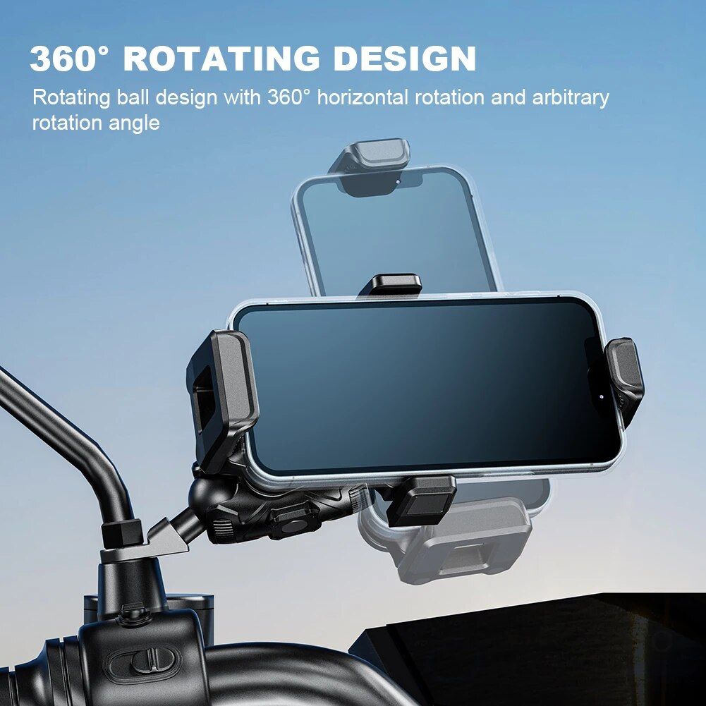 Rynx | 360° Rotation Shockproof Bicycle & Motorcycle Phone Holder for 4.7-7.2 Inch Devices