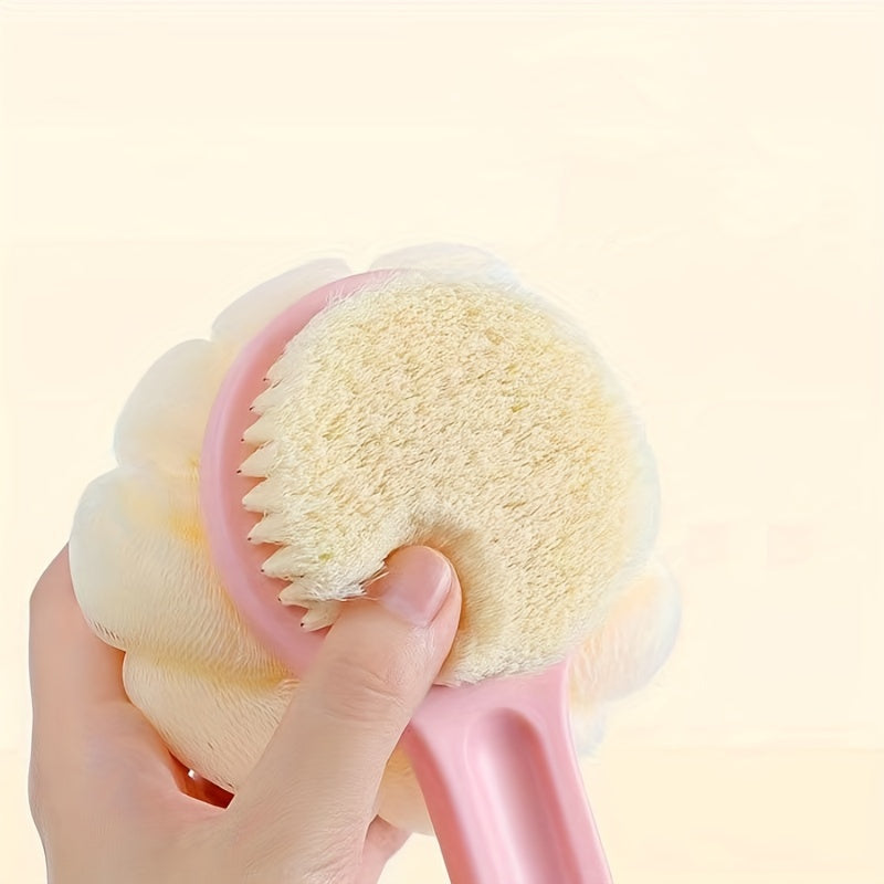 Rynx | Soft Nylon Back Scrubber with Long Handle – Fragrance-Free, Battery-Free Bath and Shower Accessory