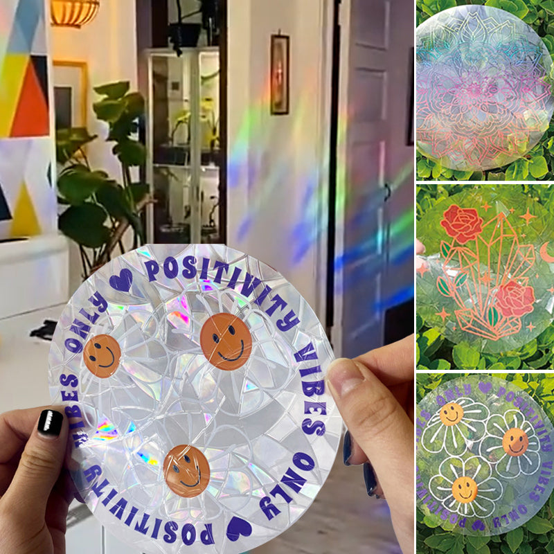 Rynx | PVC Colorful Adsorption Rainbow Glass Window Stickers, 6 pcs