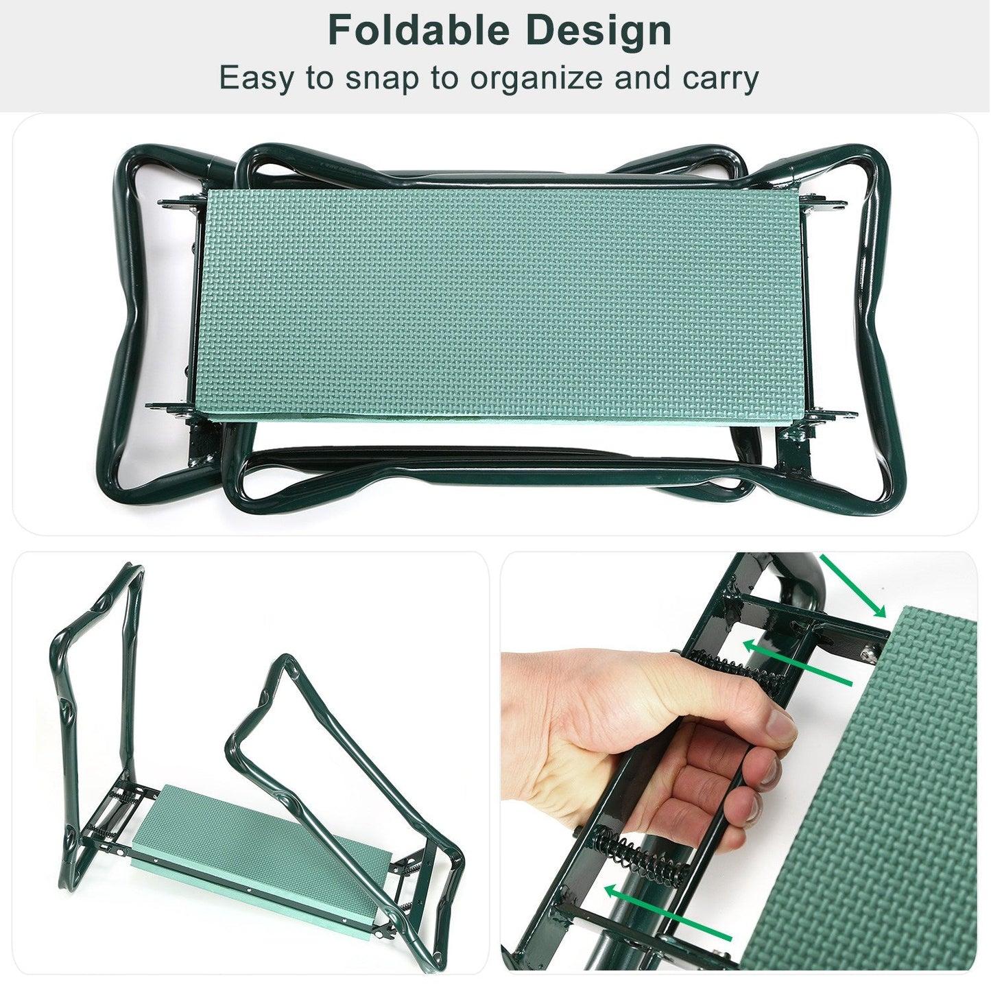 Rynx | Foldable Garden Kneeler Seat with Soft Cushion Pad for Kneeling
