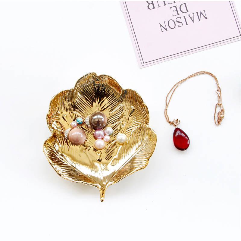 Rynx Preppy Golden Spring Leaf Jewelry Bowl