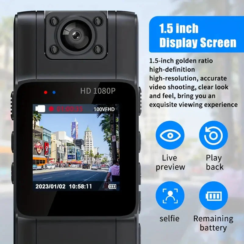 Rynx | Full 1080P Police Body Camera With Clip