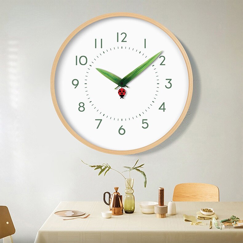 Rynx | Timeless Perch Clock - Unique Bird Wall Clock in Ladybug and Butterfly Design
