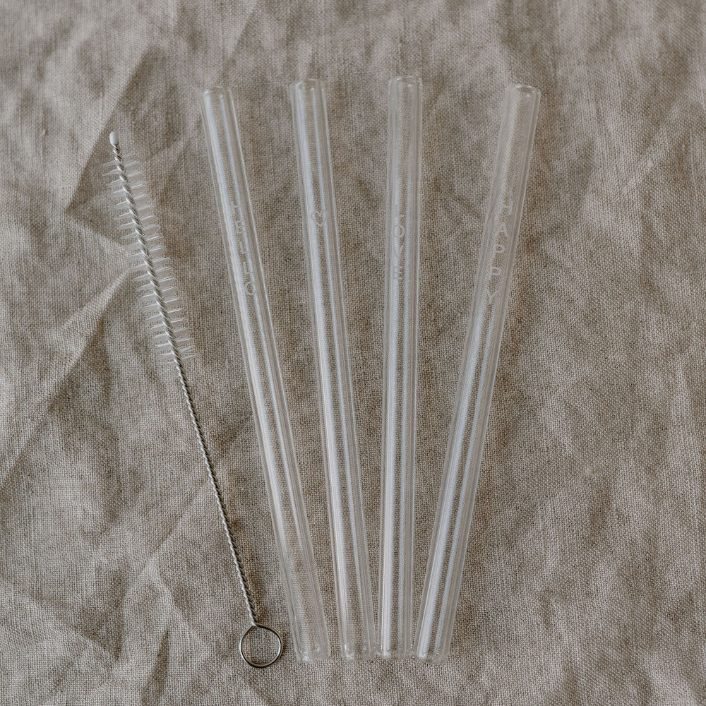 Rynx | Drinking Straws Hello Love 4-Piece Set White