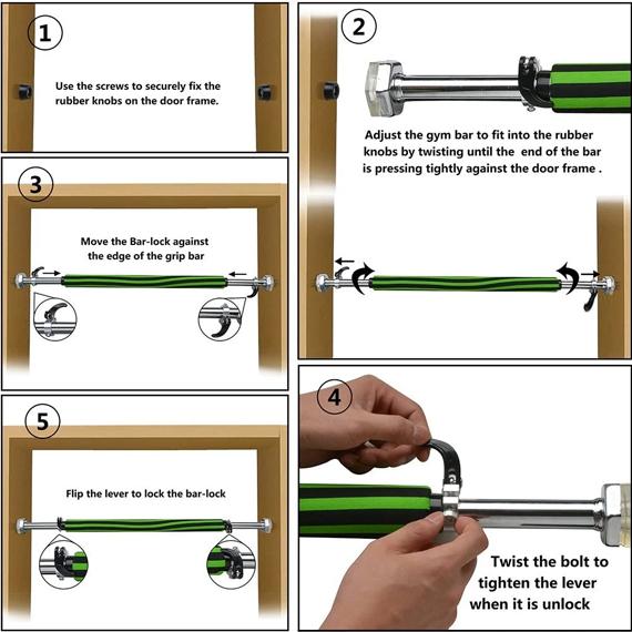 Rynx | Gym Pull Up Door Bar Chin Up Fitness Training Bar