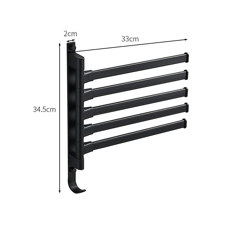 RYNX | 5-Arms Towel Rack – Modern and Practical in Black