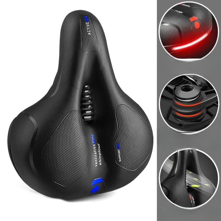 RYNX | Comfortable Bicycle Seat Against Back And Tailbone Pain Black Blue