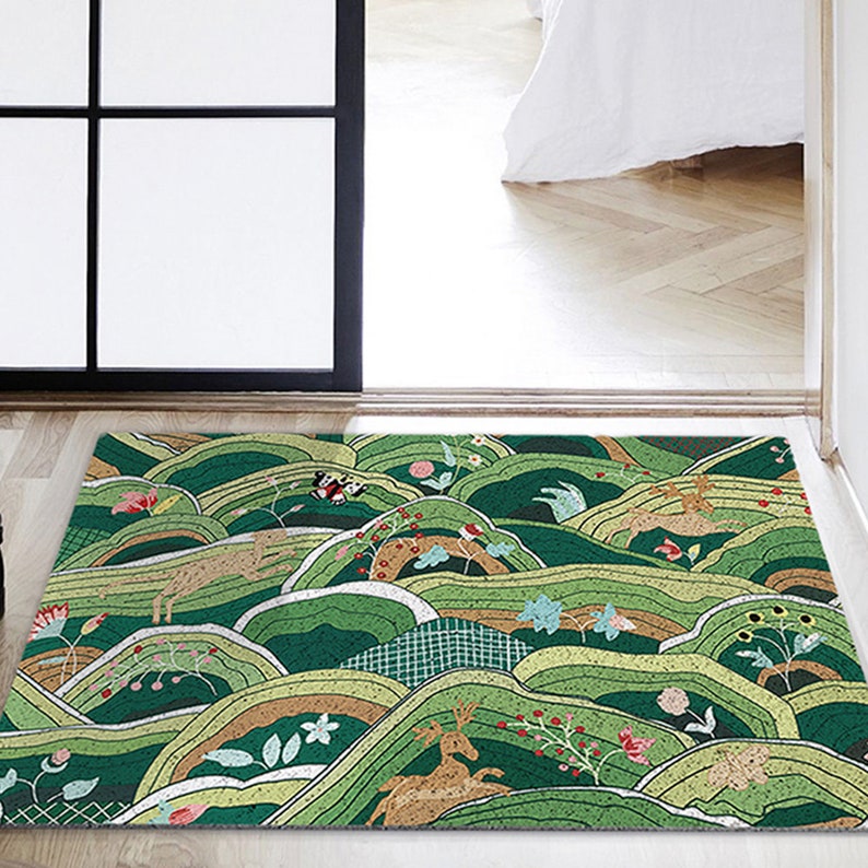 Rynx | Japanese Mountains Patio Anti-Slip PVC Coil Entrance Mat