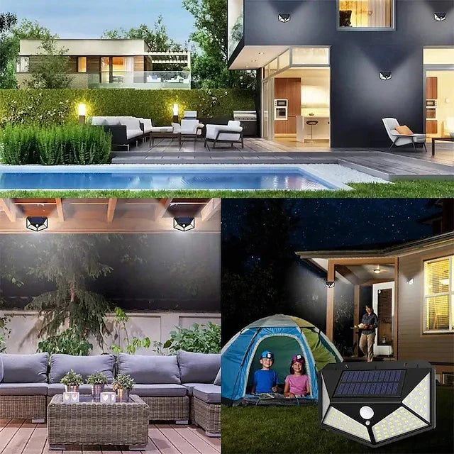 Rynx | Solar Motion Detector Wall Lighting Combination 4-Pack