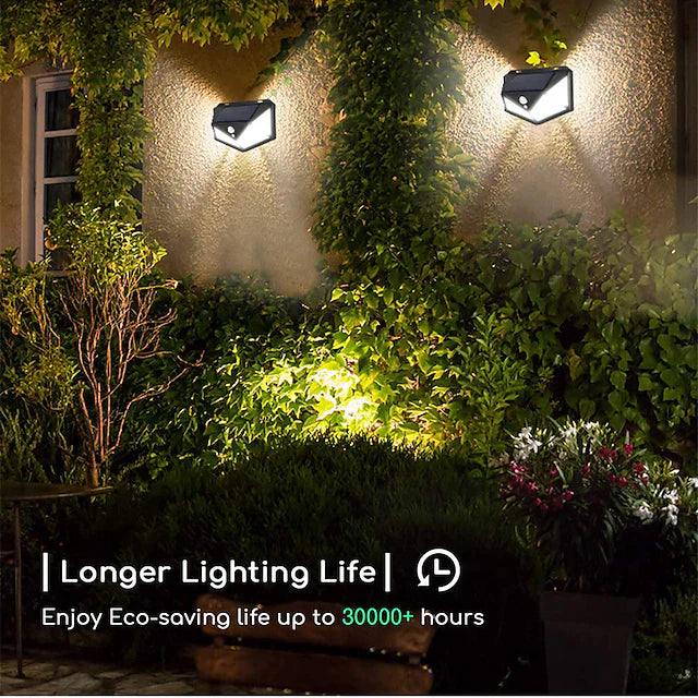 Rynx | Solar Motion Detector Wall Lighting Combination 4-Pack