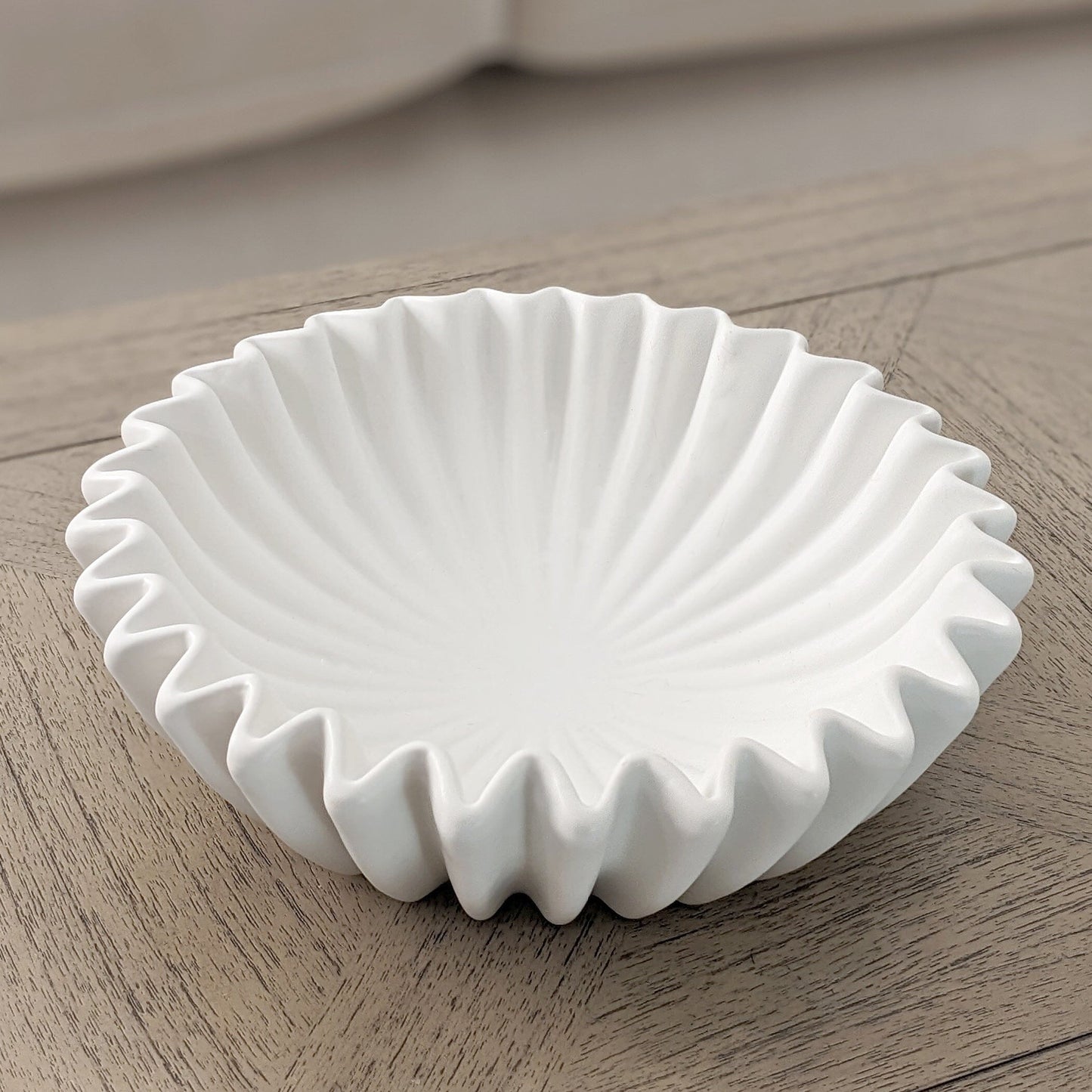 Rynx | Kingston White Fluted Decorative Bowl