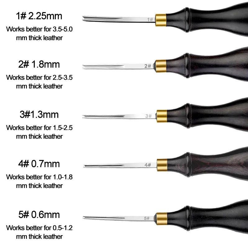 Rynx | Precision Edge Beveling Tool Set for Leather Craft - Ergonomic Design for Perfect Finish