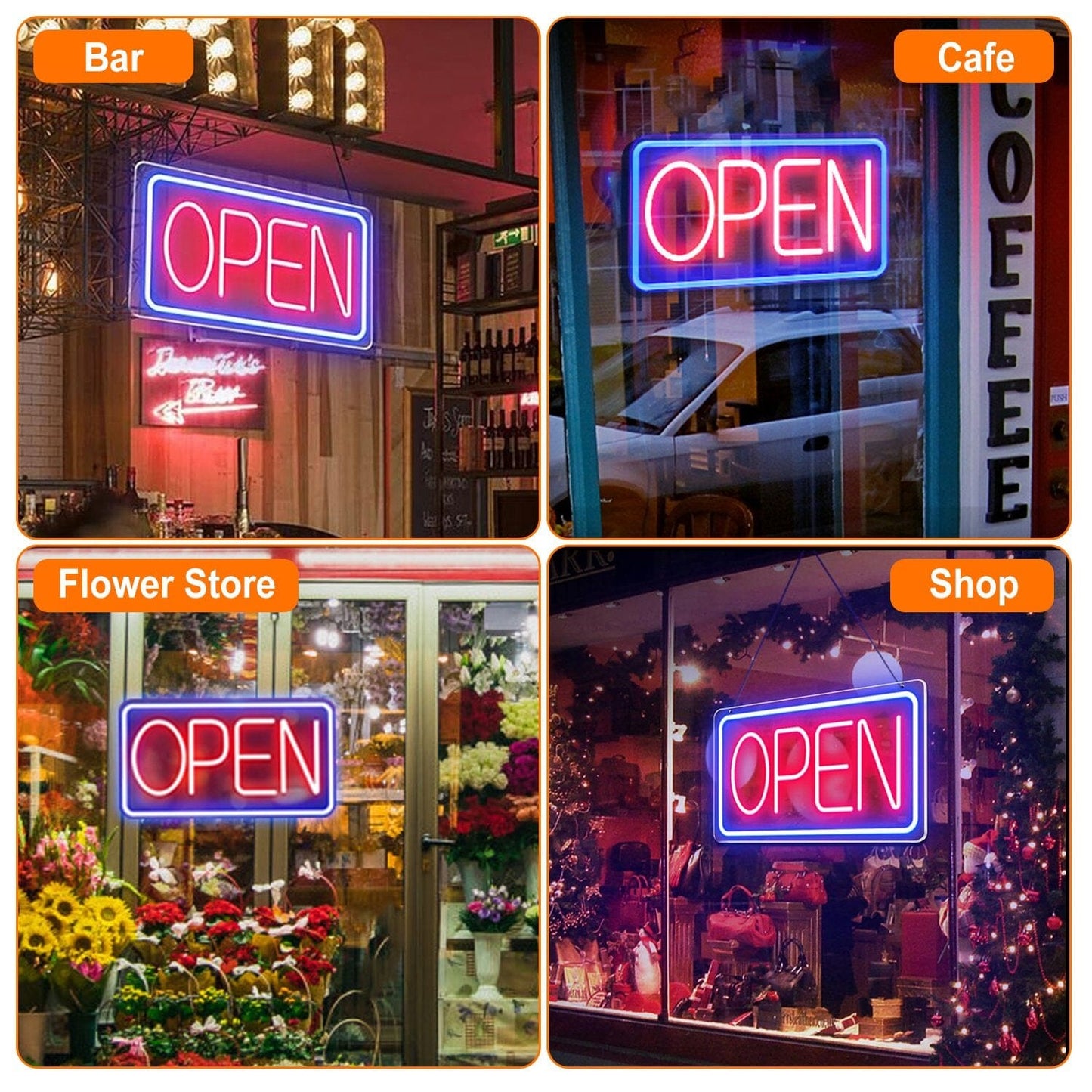 Rynx | LED Open Sign Advertising Table with 11 Levels Adjustable Brightness
