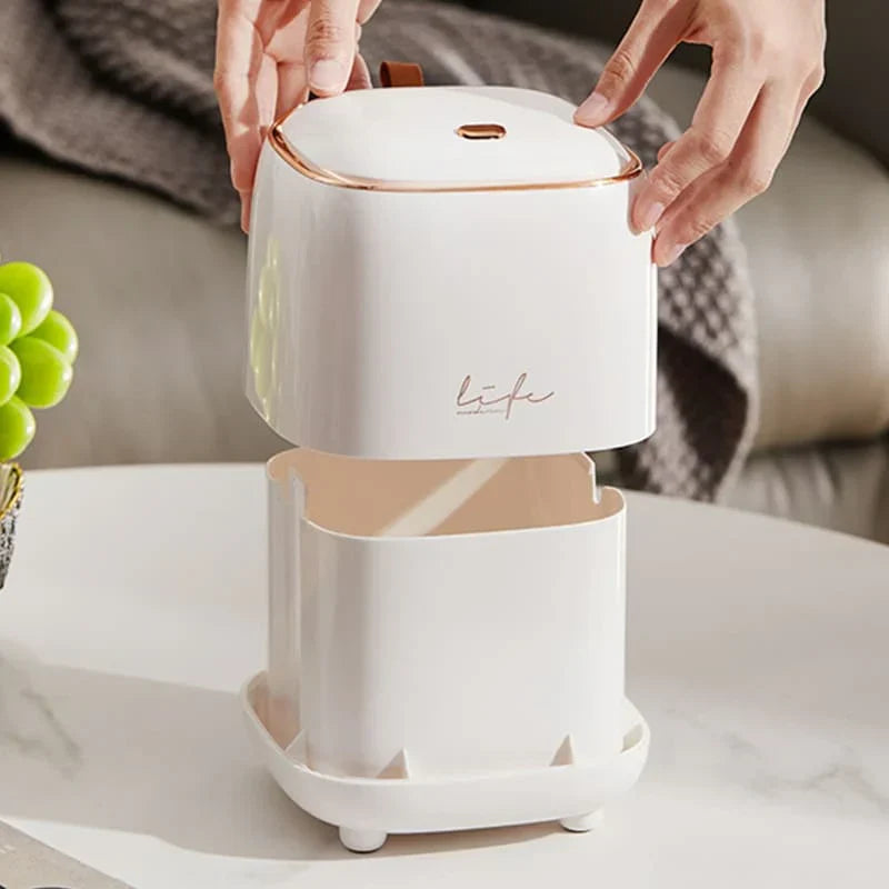 Rynx | Luxury Decorative Table Waste Bin Lattea - Stylish - Functional - Space-saving