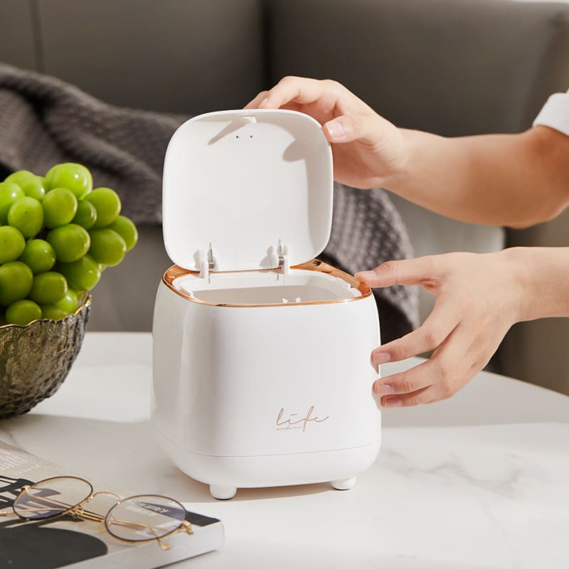 Rynx | Luxury Decorative Table Waste Bin Lattea - Stylish - Functional - Space-saving