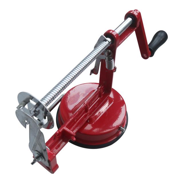 Rynx | Manual Red Stainless Steel Twisted Potato Apple Peeler Spiral French Fry Cutting Tool