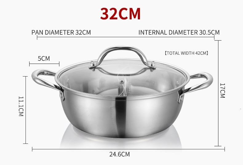Rynx in stainless steel with dividers