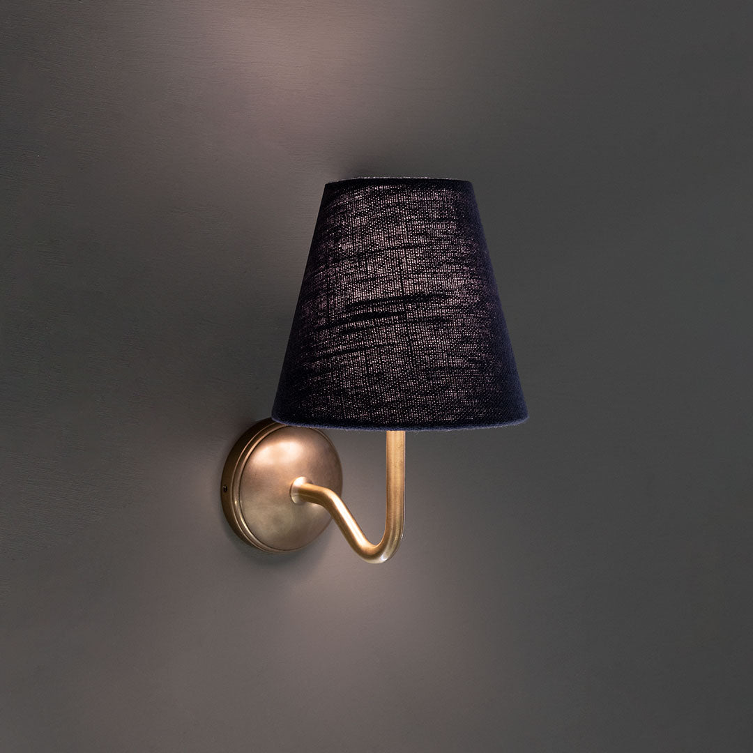 Rynx | Malvern Small Wall Lamp Basalt Gray - Antique Brass