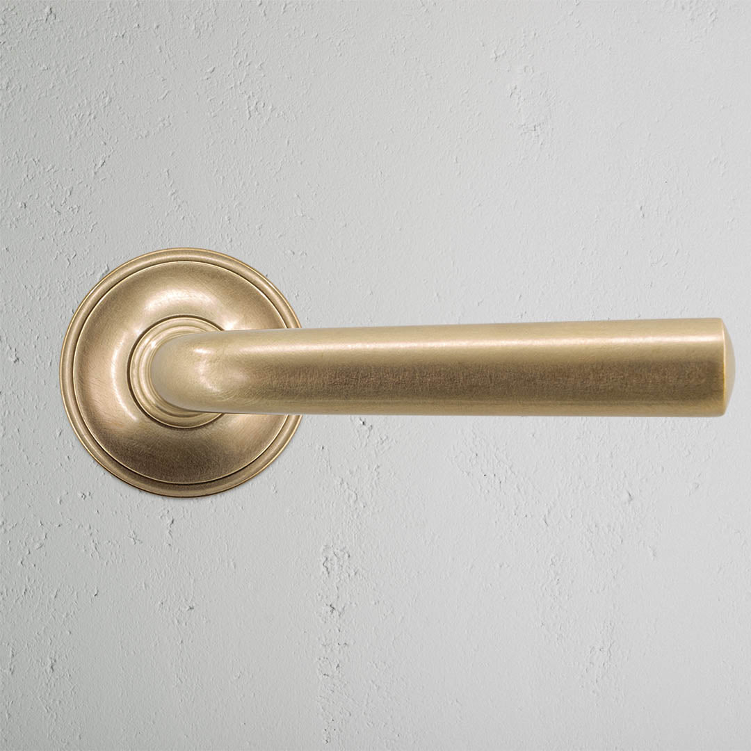 Rynx | Apsley Spring Door Handle - Antique Brass